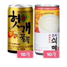 일화 미니 음료수 혼합 2종 10개씩(민속식혜 헛개꿀물), 20개, 175ml