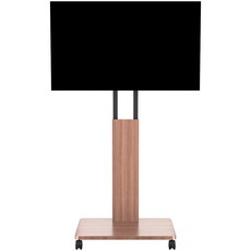무빙스탠드 이동식 TV 카트 거치대 32-75인치 삼탠바이미 중탠바이미 높이조절 좌우조절 55KG 하중 티비 스탠드, 1개, 월넛 (선반 미포함)