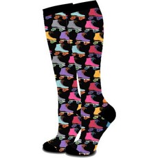 발목 보호대 러닝 스포츠 밴드 남녀공용 기발한 양말 여성 남성 10대 부드러운 무릎 길이 크루 파티 일상 착용 드레스, One Size, Roller Skates