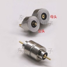 吸附式磁力充電頭 直徑10mm 磁吸DC母座 強磁鐵連接器接頭大電流, 公 母 一套 直徑6MM,無規格, 1個