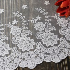 큰 면사 19색 17cm x 90cm 망사 레이스 면실