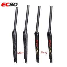 EC90全碳纖維公路自行車前叉 700C公路車前叉 輕量化設計 提升騎乘舒適度與操控性【愛騎行】, 1個, 紅標亮光,均碼