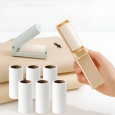 몽벨르 컴팩트 폴딩 휴대용 접이식 돌돌이+리필 6개, 1세트