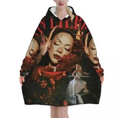 아일리바 싱어 투어 블랭킷 후디 웨어러블 대형 포켓 수면 가방 부드럽고 아늑한 원지, 18. 8