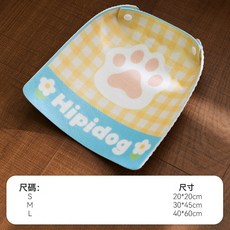寵物貓咪專用餐墊鬥型防漏防濺防髒防水耐抓不沾毛貓狗吃飯碗墊子, 1個, 20*20:洛克黃