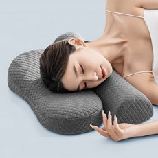 프립스 재구매율 높은 목편한 고밀도 메모리폼 경추 베개, 1개, 그레이