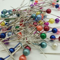 NIE 미싱부자재 원형 진주 시침핀 컬러 가죽공예바늘, 1개