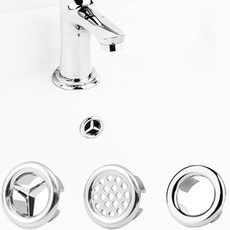 세면대 오버플로우 오버홀 물넘침 마개 캡 부속품 3종, 1.삼각별