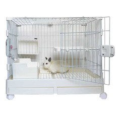 애완동물 사육장 우리 하우스 케이지 토끼 기니피그, 1개, 블루 패키지 2