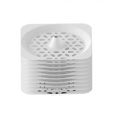 【ordpro】地漏濾網提取器：防毛髮堵塞、過濾水槽 適用浴室/衛生間, C21007濾網10入-方形9cm