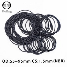 10 개/몫 고무 니트릴 가스켓 씰링 O 링 R . CS1.5mm 검정색 OD52/55/58/60/62/65/70/72/75/80/82/85/90/95/100mm ORing, OD100mm