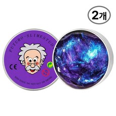 KC인증 퍼티 슬라임 박사퍼티 손에 안 묻는 유리퍼티, 오로라퍼플, 45g, 2개