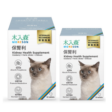 MORESON 保腎利 腎臟保健品，含蔓越莓、枸橼酸鐵、甲殼素, 1套, 泌尿 + 口腔/牙垢護理 + 腎臟, 90顆