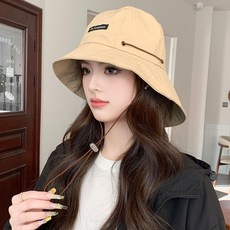 두리안나 경량 스프링 조절 등산모자 버킷햇 아웃도어 캠핑 여행용 모자, 베이지