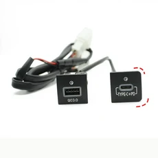 빠른 자동차 충전기 소켓 12V/24V USB 콘센트 어댑터 QC3.0 PD 유형 VW 골프 6 Jetta 5 Scirocco 2006-2012, 01 USB and PD-right