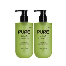 피죤 퓨어 시카 핸드워시 레몬라임 300ml 용기 x 2개