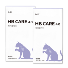 닥터바이 헤어볼케어 고양이 헤어볼 영양제 예방 배출 도움 소화 건강 보조제, 헤어볼+장건강, 2세트