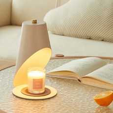 樹語香氛融蠟燈 無明火香氛 安全融蠟 居家香氛擺設 節能省電, 奶茶色