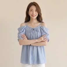 드마엘 여성 멜몬트 오프숄더 리본 러블리 블라우스 (3color)