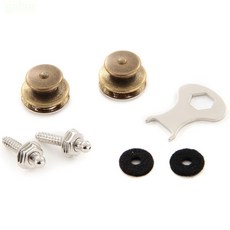 LOXX 安全背帶釦 LOXX-E-BRASS 德製 復古黃銅 吉他 貝斯背帶扣, 1個