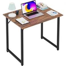 페이리스 히어 39인치 가능한 컴퓨터 사무용 있는 자연 방수 발이 프레임 책상, Brown, 32 Inch