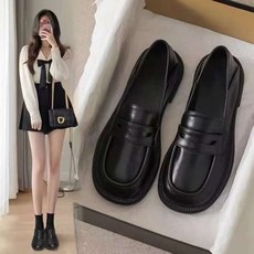 ANYOU 리얼 소프트 블랙 스몰 구두 옥스포드 봄여름 JK로퍼 플랫