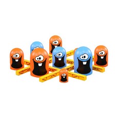 BuyBao 檢驗合格 邏輯思考桌遊 益智遊戲 兒童井字棋 大吃小 趣味連連看, 1個, Multicolor