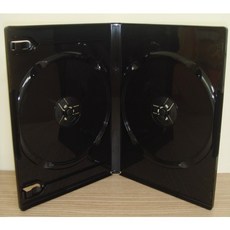 【臺灣製造】5個 雙片裝14mm黑色PP鏡面CD盒 DVD盒 光碟盒, 1套, 亮黑雙片款