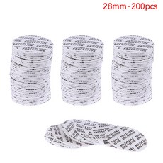 방지 라이너 200Pcs 20MM 씰 캡 폼 냄비 라이닝 변조 압력 병 82MM 항아리 감지 자기 접착, 28mm 200pcs