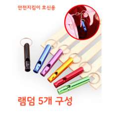 [현투몰] 안전 귀가 호신용 호루라기 유아 안전지킴이 열쇠고리 단체 선물세트, 랜덤, 5개