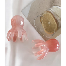 하루꿈 문어 괄사 마사지기 두피 얼굴 바디 마사지기, 핑크, 1세트 핑크, 1세트