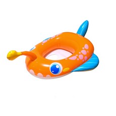 Healgenart 小小飛魚船 坐椅迷你小遊艇 充氣船 浮排 兒童戲水玩具, 1個