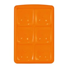 KJC EDIMOTTO 副食品儲存分裝盒 - 冰磚製冰盒 (桃園小太陽), 1個, 橘L-45mlx6格, 45ml