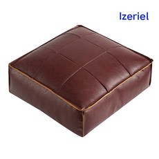 프리미엄 리클라이너 발받침 인조가죽 모로코 9격자 방석 인스타감성 북유럽풍 스툴 헌옷 수납방석, 1개, 와인레드