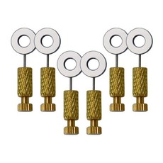 Zeyuan 6 조각 가죽 손 바느질 핀 DIY 가죽 공예 바느질 핀 쌍 핀, 금, 놋쇠