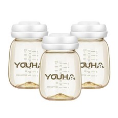 優合 Youha PPSU寬口儲乳瓶(210ml)-促銷組 寬口設計 安全材質 易於抓握, 3個, 1套