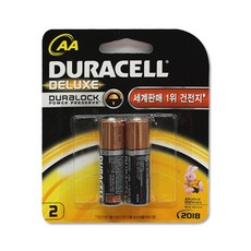듀라셀 디럭스 알카라인 건전지 AA 2P 12개입, 1, 1개, 2개입