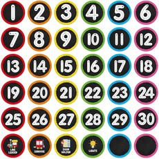 WhatSign 교실 바닥에 줄 세우기 - 36Pcs 바닥 번호 백스쿨 초등용품용 스티커, Bright