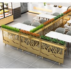 簡約鐵藝矮隔斷餐廳卡座圍欄墻火鍋飯店過道屏風 LKKY, 款式3 每平方