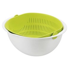 AKEBONO 曙產業 洗米瀝水藍, 1組, 綠色 + 白色