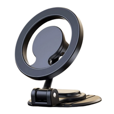 MASAYA MagSafe手機支架 鋁合金車用手機支架 360度旋轉儀表板手機座, 黑色, 1個