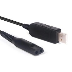 BRAUN德國百靈 電動刮鬍刀充電線 12V 適S3 S5 1 3 5 7 9系列電鬍刀 USB充電器線 1.2m, 黑色