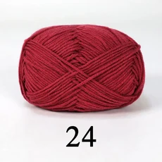 5개 혼합 색상 얀 밀크 코튼 얀 세트 핸드메이드 DIY 공예 스웨터 스카프 뜨개질용, 24 B24-5PCS