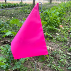 DEEP 측량 깃발 클립, 70cm 3.5mm + 핑크깃발, 10개