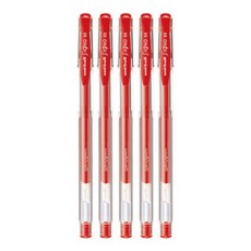 유니 유니볼 시그노 스탠다드 펜 UM-100 0.5mm, 5개입, 레드
