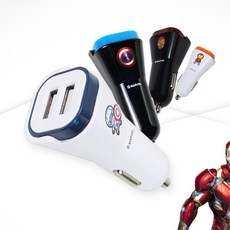 히어로캐릭터 고속충전 차량시가잭충전기 스마트기기 휴대폰 usb SUV 세단, 시빌워-아이언맨