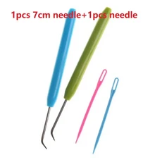 Knifty & Loom용 바늘과 후크 크로셰 뜨개질 세트 2개, 01 7cm Needle and hook