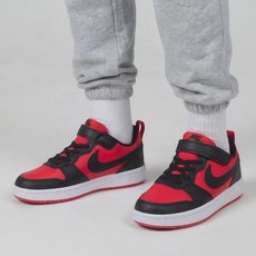나이키 코트버로우 키즈 운동화 PS 블랙 레드 리크래프트 로우 찍찍이 아동 스니커즈 초등학생 발편한 신발