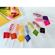 스윗파파 수제사탕 수제캔디 막대사탕 회오리팝 8가지맛 세트 단체간식 선물, 104g, 1세트