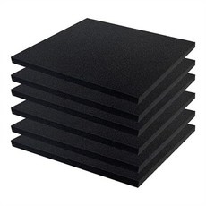 폴리우레탄 폼 시트 패드 케이스 포장 도구 상자 절단 가능한 공예 40x30x3cm 개, 01 검정색